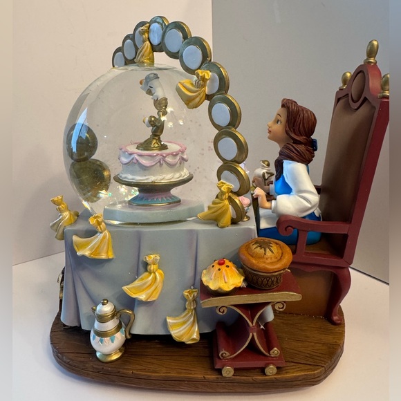 Disney’s Beauty & the Beast “Be Our Guest” Musical Snowglobe Rare Vintage - Picture 6 of 9